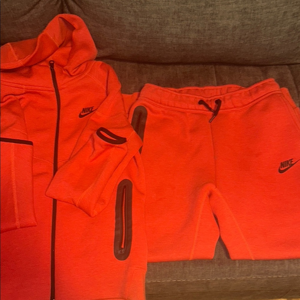 Nike Bright Red Hoodie and Joggers Set
